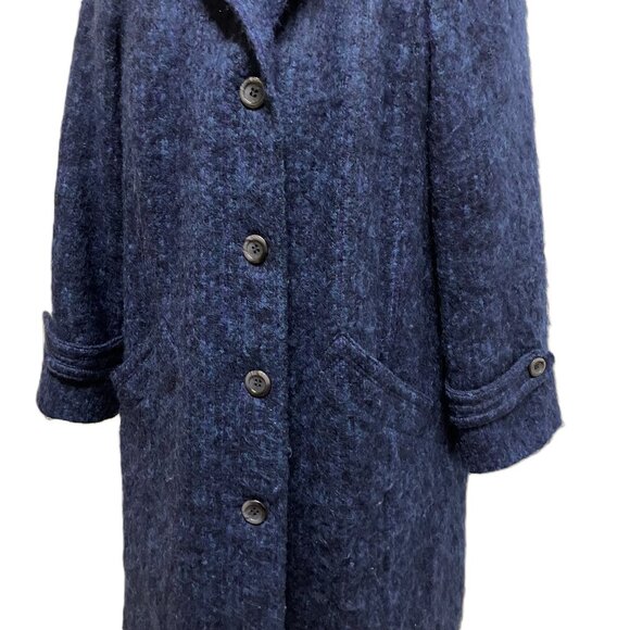 Bardolino Luxury Mohair Wool Coat Variegated Blue Vintage Anna Collection - Picture 4 of 12